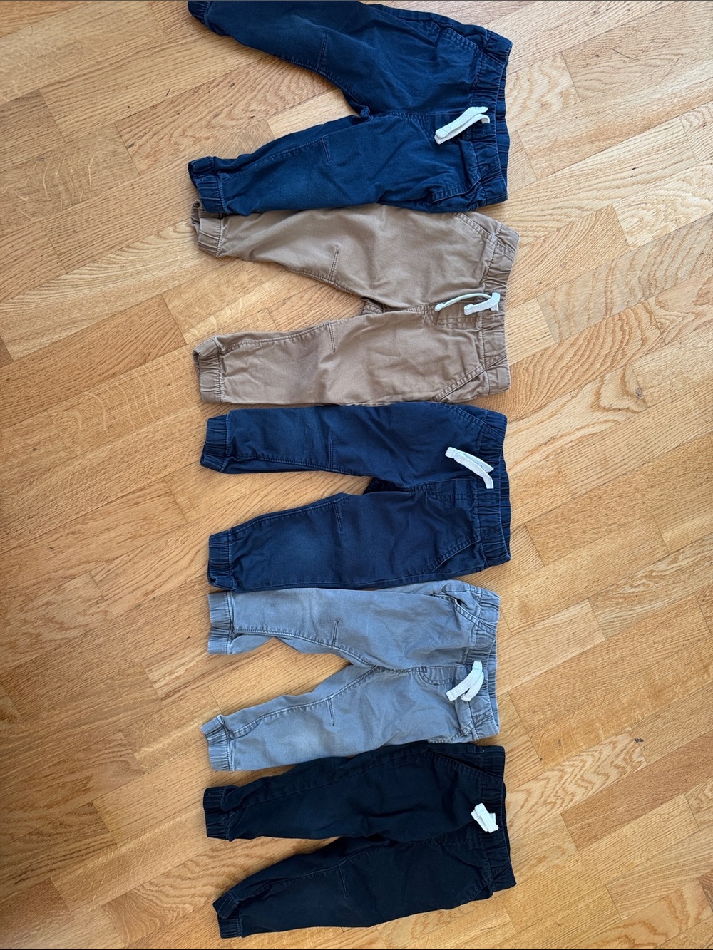 Lot of 5 Toddler Boys 18 months Kids Clothes pants joggers Cat & Jack khaki blue